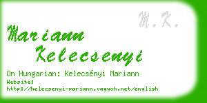 mariann kelecsenyi business card