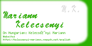 mariann kelecsenyi business card